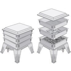 Worm Factory Basic model technical drawing